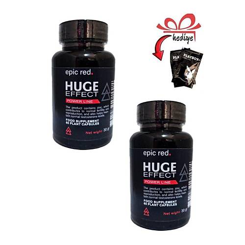 Huge Effect Erkeklere �zel Destekleyici Takviye 60'l� x 2 ad +Kayganla�t�r�c� Jelle