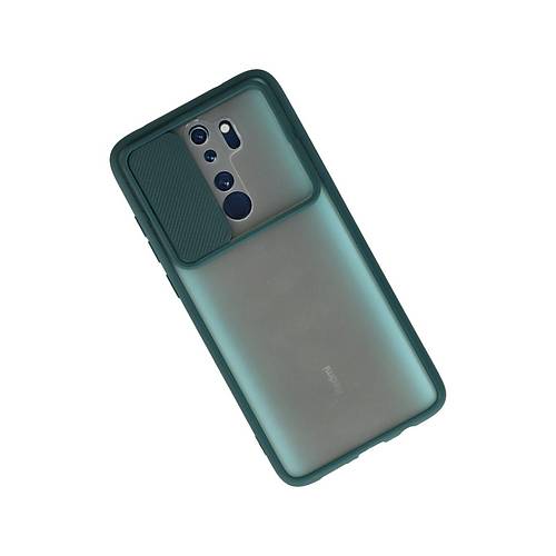 Redmi Note 8 Pro K�l�f Palm Buzlu Kamera S�rg�l� Silikon - Ye�il