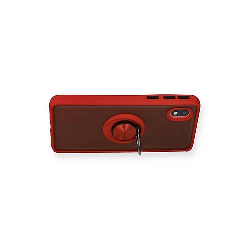 Galaxy A01 Core K�l�f Montreal Y�z�kl� Silikon Kapak - K�rm�z�