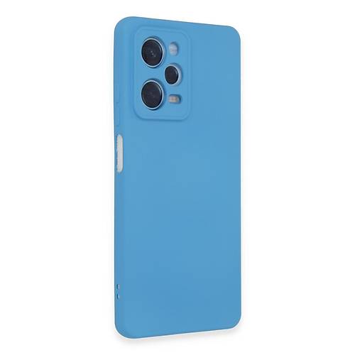 Redmi Note 12 Pro 5G K�l�f Nano i�i Kadife Silikon - Mavi