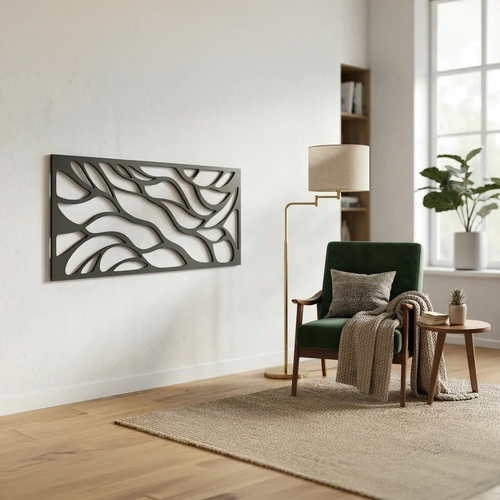 Soyut Desenli Duvar Tablosu MDF Lazer Kesim Modern Minimal Estetik Duvar S�s�