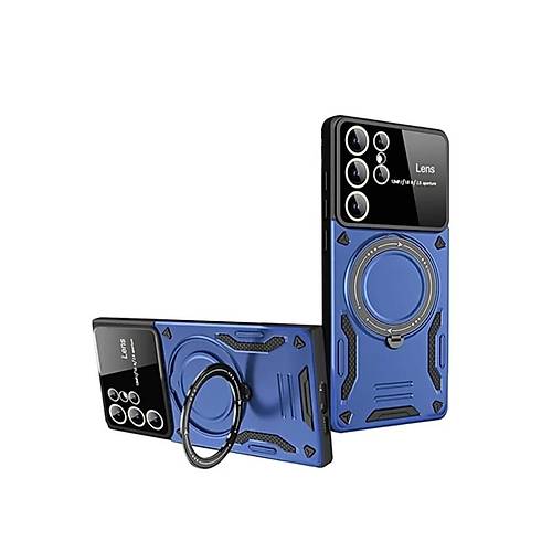 Galaxy S24 Ultra K�l�f Joy Lens Standl� Kapak - Lacivert