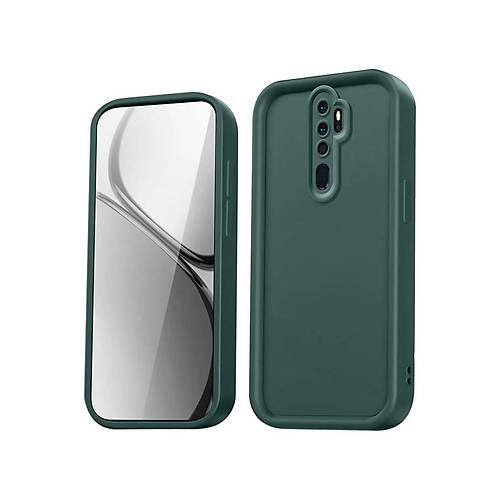 Redmi Note 8 Pro K�l�f Viera Silikon - Koyu Ye�il