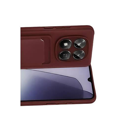 Redmi Note 15 4G Kelvin Kartvizitli Silikon - Bordo