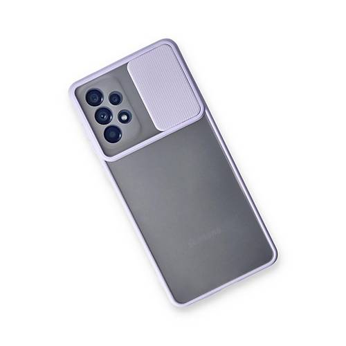 Galaxy A33 5G K�l�f Palm Buzlu Kamera S�rg�l� Silikon - Lila