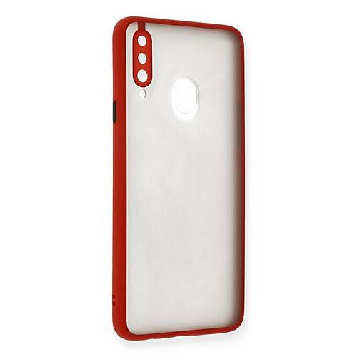 Galaxy A20S K�l�f Montreal Silikon Kapak - K�rm�z�