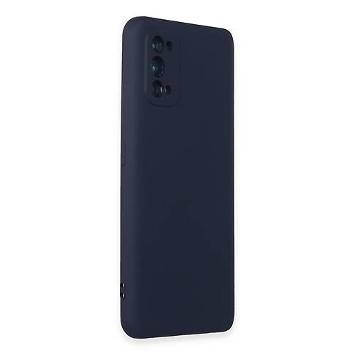Realme 7 Pro K�l�f Nano i�i Kadife Silikon - Lacivert