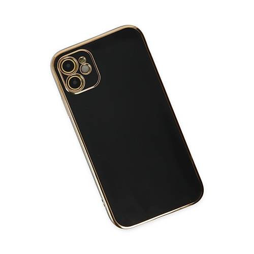 iPhone 12 K�l�f Volet Silikon - Siyah