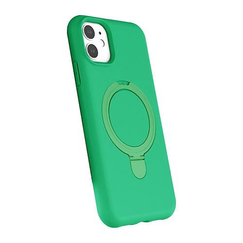 iPhone 11 Regal Magsafe Standl� Kapak - Ye�il