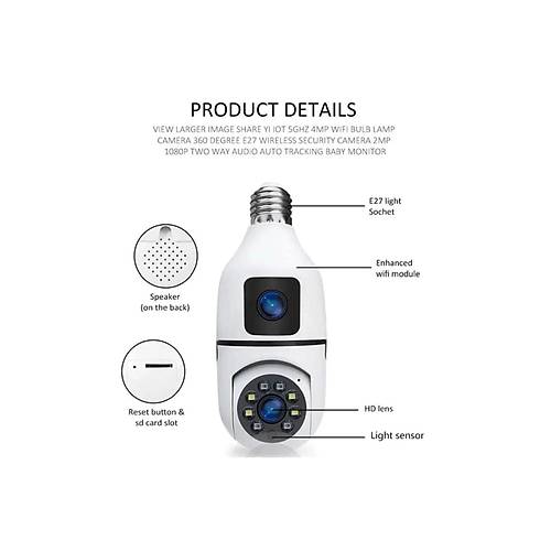Int-Cmr5 1080P WiFi G�venlik Kameras� 360 PTZ