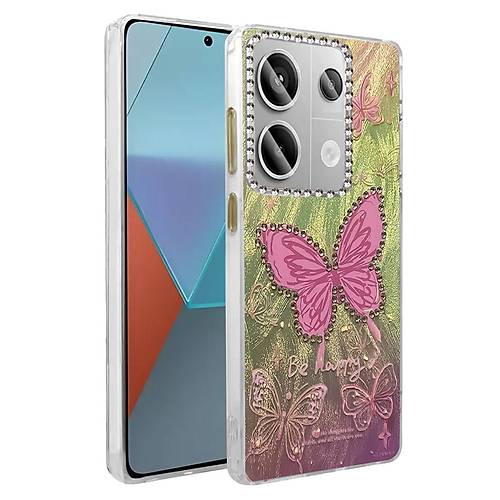 Redmi Note 13 Pro 4G K�l�f Blade Aynal� Desenli Kapak - Desen 5