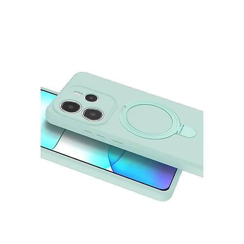 Redmi Note 14 4G Regal Magsafe Standl� Kapak - Su Ye�ili