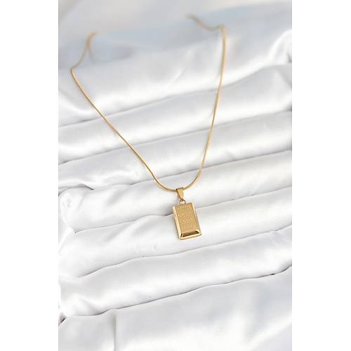 316L �elik Gold Renk K�l�e Alt�n Model Kolye