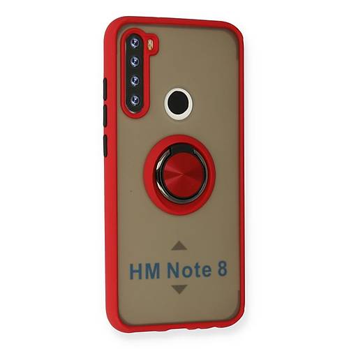 Redmi Note 8 K�l�f Montreal Y�z�kl� Silikon Kapak - K�rm�z�
