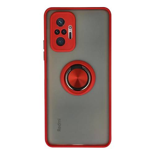 Redmi Note 10 Pro K�l�f Montreal Y�z�kl� Silikon Kapak - K�rm�z�