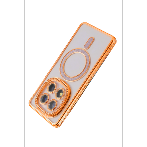 Redmi Note 15 Pro Plus 5G Joke Simli Magneticsafe K�l�f - Turuncu