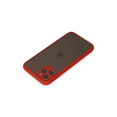 iPhone 11 Pro K�l�f Montreal Silikon Kapak - K�rm�z�