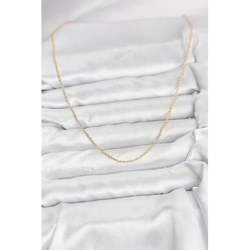 CM 14K Gold Renk Burgu Model 60 cm Kad�n Kolye