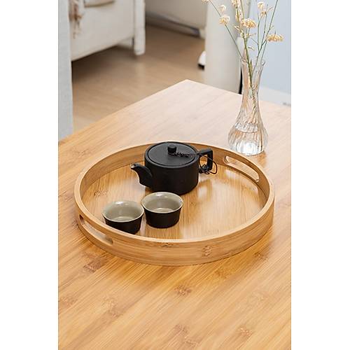 Yuvarlak Bambu Tepsi 40 cm