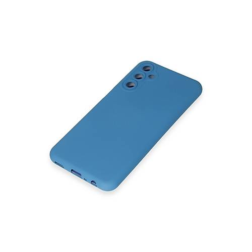 Galaxy M34 5G K�l�f Nano i�i Kadife Silikon - Mavi