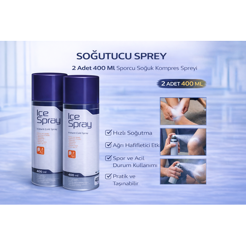 So�utucu Sprey 400 Ml 2 Adet Sporcu So�uk Kompres Spreyi
