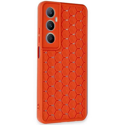 Realme C65 K�l�f Petek Silikon Kapak - K�rm�z�