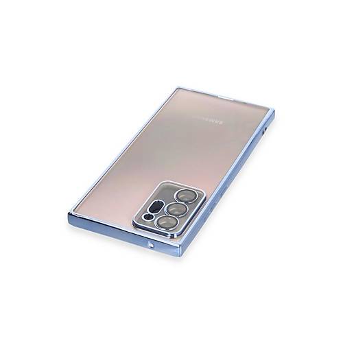 Galaxy Note 20 Ultra K�l�f Razer Lensli Silikon - A��k Mavi