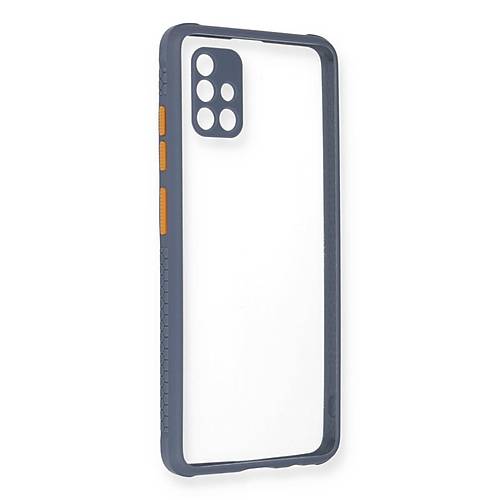 Galaxy A71 K�l�f Miami �effaf Silikon - Gri