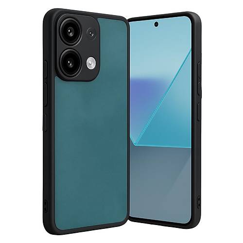 Redmi Note 13 4G K�l�f Aras Deri Kapak - A��k Ye�il