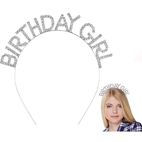 G�m�� Kristal Ta�l� Birthday Girl Do�um G�n� Tac� �thal �r�n A Kalite 17x16 cm