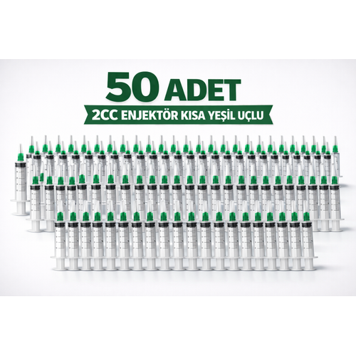 2CC Enjekt�r Ye�il U�lu Steril ��r�nga