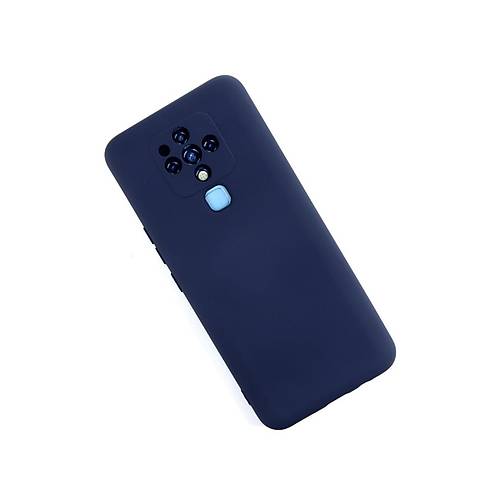 Camon 16 K�l�f Nano i�i Kadife Silikon - Lacivert