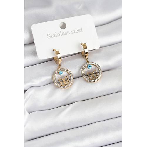 316L �elik Halka Kelebek Kad�n K�pe