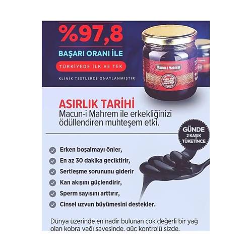 Macun-i Mahrem Erkeklere �zel Do�al Kar���m 240 Gr