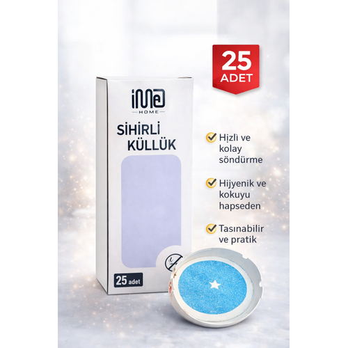 �MA Home Sihirli K�ll�k 25 Adet Dumans�z Kokusuz K�l Toplay�c� Ta��nabilir Hijyenik Masa �st� K�ll�k