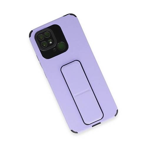 Redmi 10C K�l�f Mega Standl� Silikon - Lila