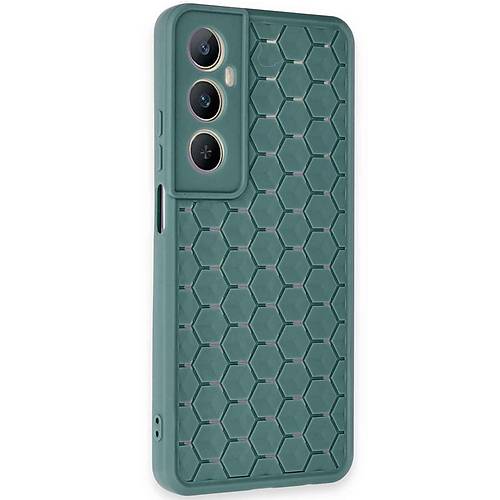Realme C65 K�l�f Petek Silikon Kapak - Koyu Ye�il