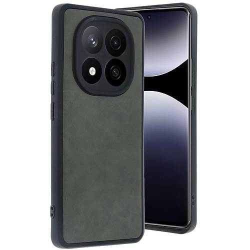 Redmi Note 14 Pro 4G K�l�f Aras Deri Kapak - Koyu Ye�il
