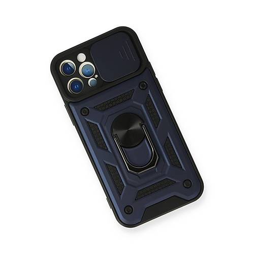 iPhone 12 Pro K�l�f Pars Lens Y�z�kl� Silikon - Lacivert