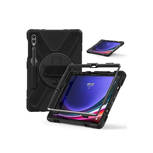 Galaxy X610 Tab S9 FE Plus 12.4 K�l�f Amazing Tablet Kapak - Siyah