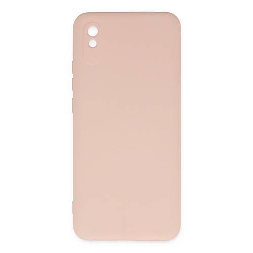 Redmi 9A K�l�f Nano i�i Kadife Silikon - Pudra
