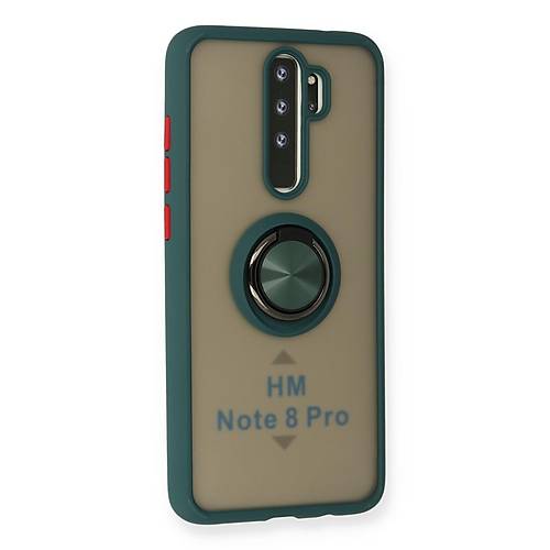 Redmi Note 8 Pro K�l�f Montreal Y�z�kl� Silikon Kapak - Ye�il