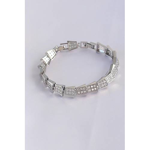 Vip Seri Pirin� Zirkon Ta�l� G�m�� Renk Geometrik Bileklik