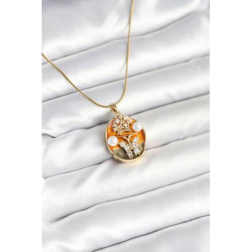 316L �elik Zincir Kelebek Model Sanatsal Portre Kad�n Kolye