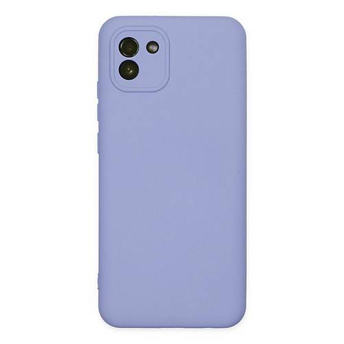 Galaxy A03 K�l�f Nano i�i Kadife Silikon - Lila