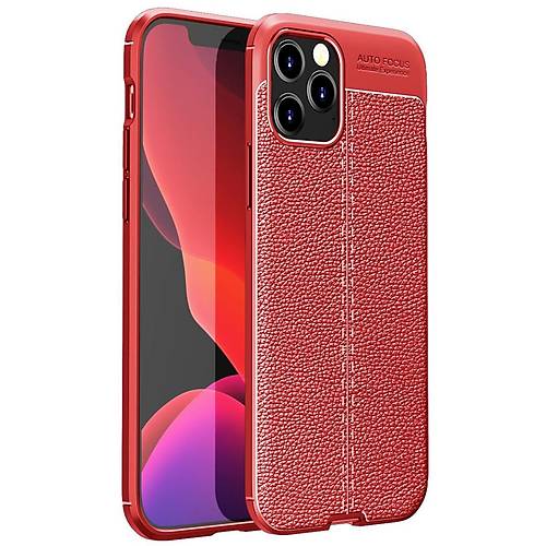 iPhone 12 Pro K�l�f Auto Focus Kapak - K�rm�z�