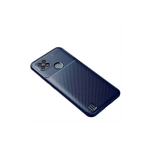 Realme C21 K�l�f Auto Focus Karbon Kapak - Lacivert