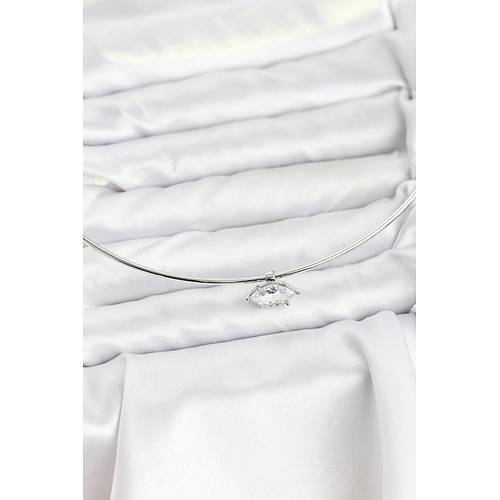 Pirin� G�m�� Renk Choker Model Zirkon Ta�l� Kad�n Kolye