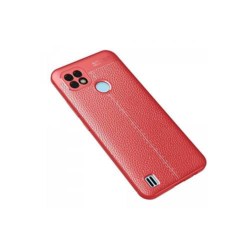 Realme C21 K�l�f Auto Focus Kapak - K�rm�z�
