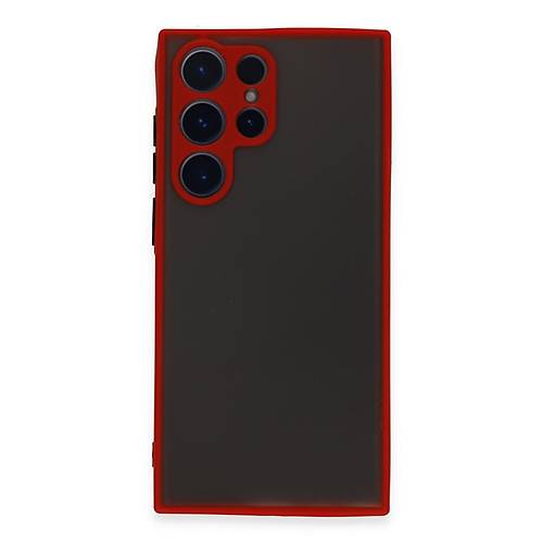 Galaxy S23 Ultra K�l�f Montreal Silikon Kapak - K�rm�z�